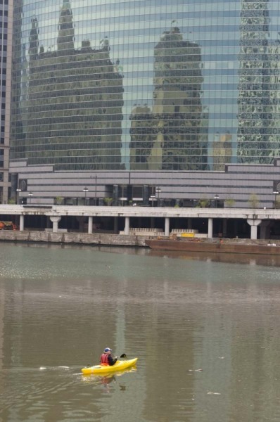 Kayaking on Chicago River