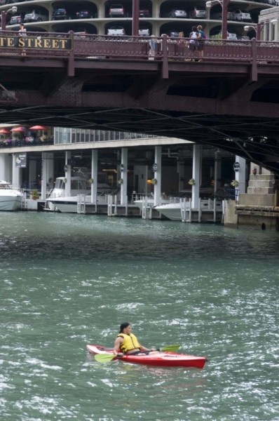 Kayaking on Chicago River