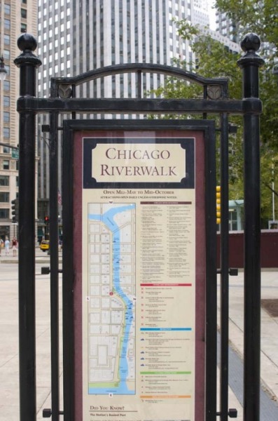 Chicago Riverwalk sign