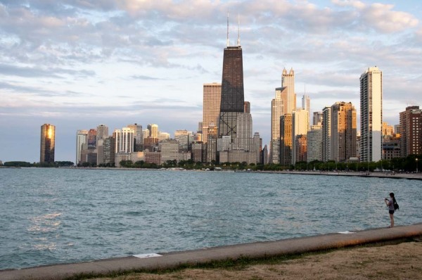 Chicago skyline from North Avenue Beach