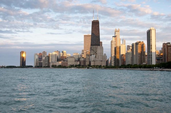 Chicago skyline from North Avenue Beach