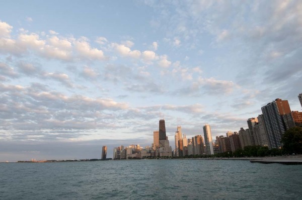 Chicago skyline from North Avenue Beach