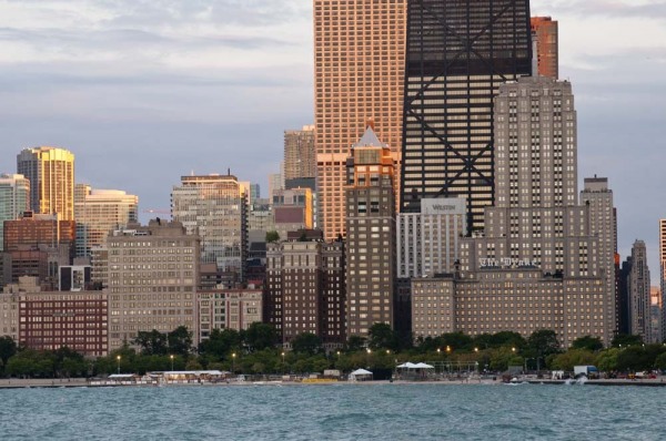 Chicago skyline from North Avenue Beach