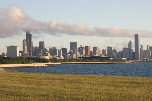 Chicago Skyline from the south, early morning