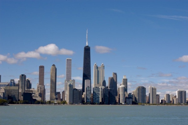 Chicago Skyline seen from Lake Michigan