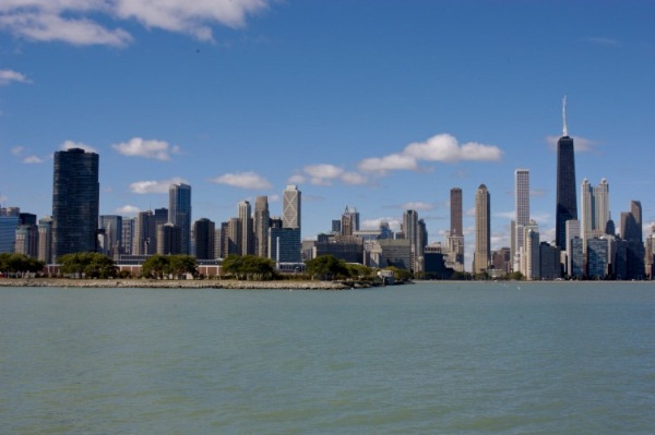 Chicago Skyline seen from Lake Michigan