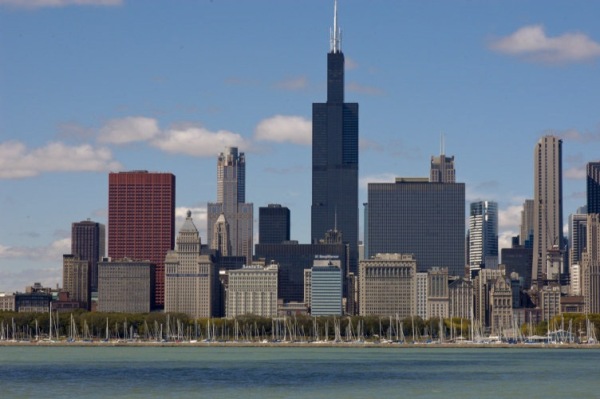 Chicago Skyline seen from Lake Michigan