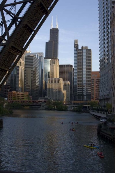 Chicago Skyline and river