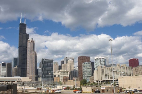 Chicago Skyline from Roosevelt Road