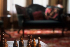 Chessboard in living room in Ann Bean Inn Bed & Breakfast in Stillwater, MN