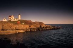 York Beach, Maine, Cape Neddick Lighthouse, also known as Nubble Lighthouse, was built in 1879 and stands 41 foot tall