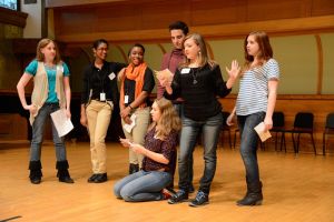 Students performing Shakespeare in Chicago